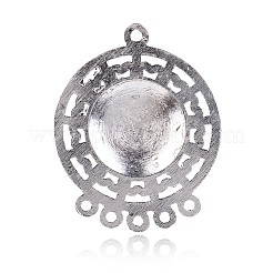 Античный посеребренные сплав драгоценных камней соединения PALLOY-O062-01B