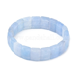 Bracelets extensibles en perles de cristal de quartz naturel rectangulaires teintées pour femmes et hommes&nbsp;BJEW-Z149-01J