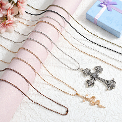 28 шт. 7 цвета железные шариковые цепочки для изготовления ожерелья MAK-SP0001-07