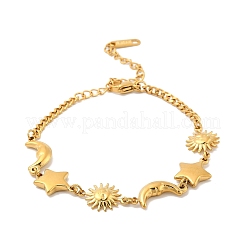 Браслеты из нержавеющей стали 304 для женщин BJEW-A052-01G