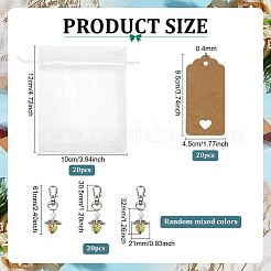 20 шт. подвеска-ангел из сплава и искусственного жемчуга&nbsp;HJEW-PH02298