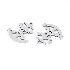 ステンレスペンダント201個  錨と兜、髑髏のチャーム付き  レーザー切断  ステンレス鋼色  17x15.5x1mm  穴：1.5mm&nbsp;STAS-T073-41P