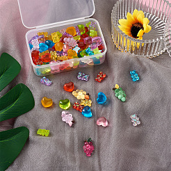 116шт 16 цвета прозрачные кабошоны из смолы RESI-TA0001-23