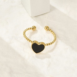 Кольца-манжеты из нержавеющей стали 304 с эмалью для женщин&nbsp;LS-RJEW-G338-04G-02