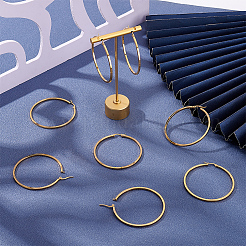 10 серьги-кольца из нержавеющей стали piars 201&nbsp;EJEW-UN0002-88