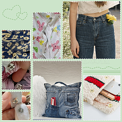 40 комплект кнопок из нержавеющей стали 202 цвета BUTT-UN0001-18