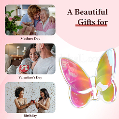 Стеклянные бабочки-декорации&nbsp;AJEW-WH20019-14D