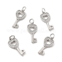 Латунные микропаве прозрачные подвески с фианитом KK-E068-VB179