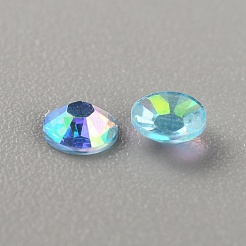 Прозрачные кабошоны из смолы со стразами и плоской спинкой RESI-TAC0010-72C-02
