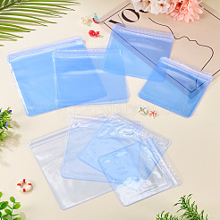 20 шт. 4 стиля прозрачный ПВХ антиокислительный пакет с застежкой-молнией AJEW-TA0002-40A