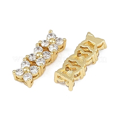 Экологичные прямоугольные подвески из латуни с микропаве и кубическим цирконием ZIRC-M087-10G-NR-1