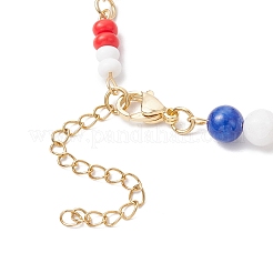 3 bracelet de perles rondes et de perles de rocaille en verre en jade jaune teinté naturel de 3 couleurs&nbsp;BJEW-MZ00180