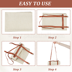 Correa de transporte para esterilla de yoga de cuero sintético&nbsp;AJEW-WH20816-171C-AB
