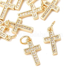CZ латунные микро проложить кубического циркония крест подвески&nbsp;LS-ZIRC-L018-16G