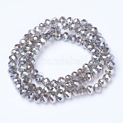 Стеклянные бусины с гальваническим покрытием &nbsp;EGLA-A034-T6mm-C10