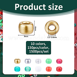 1500шт 10 цвета прозрачные пластиковые бусины&nbsp;KY-FH0001-46