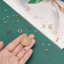 20 pz. di orecchini a perno con anello in ottone placcato&nbsp;KK-GO0001-84