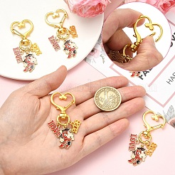 Decorazioni pendenti in lega smaltata 5 pz&nbsp;HJEW-YW00452