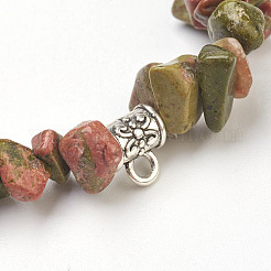 Perline Unakite naturali si estendono bracciali&nbsp;BJEW-JB03860-05