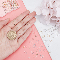 Ahademaker 120 шт. 12 стильных латунных соединительных кольца KK-GA0001-21