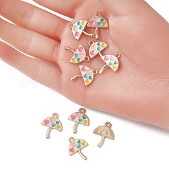 Зонт с эмалевыми подвесками из сплава сердца&nbsp;ENAM-YW0003-30