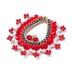 Стеклянные бусы большие подвески&nbsp;PALLOY-MZ00410-01