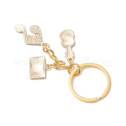 Porte-clés pendentif en alliage émaillé sur le thème de la musique&nbsp;KEYC-JKC01124