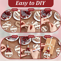 Kit para hacer colgantes con etiquetas de nombre navideñas&nbsp;DIY-GA0006-86