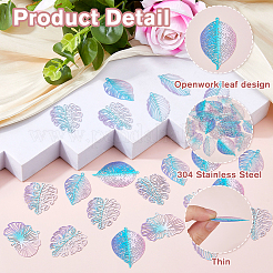 24 шт. 6 стиля филигранные латунные соединительные подвески&nbsp;KKC-FH0001-05