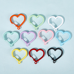 20 шт. 10-х цветные застежки-карабины из сплава с покрытием из запекаемой краски для брелоков&nbsp;FIND-SC0017-48