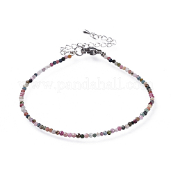 Braccialetti di perline di tormalina multicolore naturale&nbsp;X-BJEW-JB04555-06