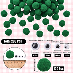 150 Pom-Pom-Ball aus Polyester&nbsp;DIY-SC0031-33A