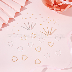 Латунные кольца-сердечки и железные соединительные стержни&nbsp;FIND-PH0005-81