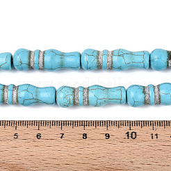 Синтетических нитей бирюзовые бусы G-N352-07