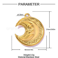 Pendentifs en acier inoxydable 304&nbsp;STAS-OY019-11G