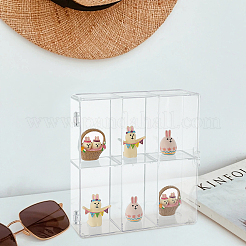Одноуровневая прозрачная акриловая настольная витрина для минифигурок ODIS-WH0034-13