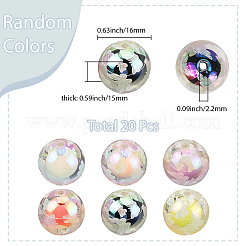 20 шт. акриловые печатные бусины с УФ-покрытием&nbsp;TACR-SC0001-46A