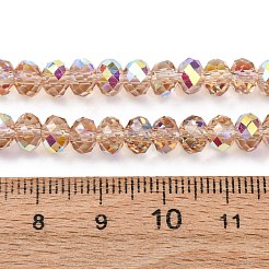 Chapelets de perles en verre transparent électrolytique&nbsp;EGLA-A046-01B-22
