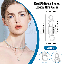 20 шт. латунные застежки-лобстеры&nbsp;KK-BBC0015-01A-P