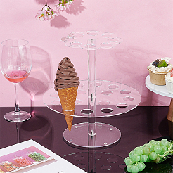 2-stufige Acryl-Ständer für Eistüten&nbsp;ODIS-WH0043-247