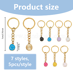 35 шт. 7 стильных эмалевых брелока из сплава&nbsp;KEYC-DC00057