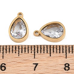 Pendentifs en acier inoxydable 304 plaqué et verre&nbsp;GL-CBA5A59-01G-01