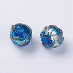 Бусины ручной работы бусины серебряной фольгой LAMP-J089-R04