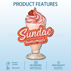 Старинный металлический оловянный знак&nbsp;AJEW-WH0409-015