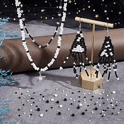 200 г 2 цвета 12/0 стеклянные круглые бусины SEED-PH0002-11A