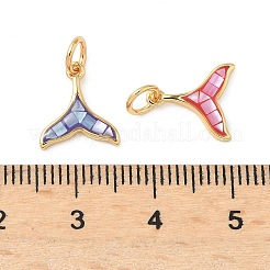 Ciondoli in ottone placcato e conchiglia&nbsp;KK-I357-11G