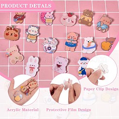 15 шт. 15 стильные булавки для броши с медведем и кроликом JEWB-SZ0001-35