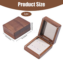 Boîtes magnétiques de rangement de cadeaux pour boutons de manchette en bois&nbsp;CON-WH0089-265B