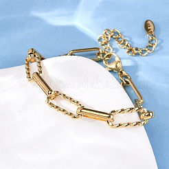 Браслеты-цепочки из нержавеющей стали 304 для женщин&nbsp;BJEW-Z128-01G-03