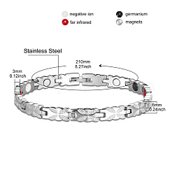 Bracelets de montre à chaîne panthère en acier inoxydable 304&nbsp;JB679A